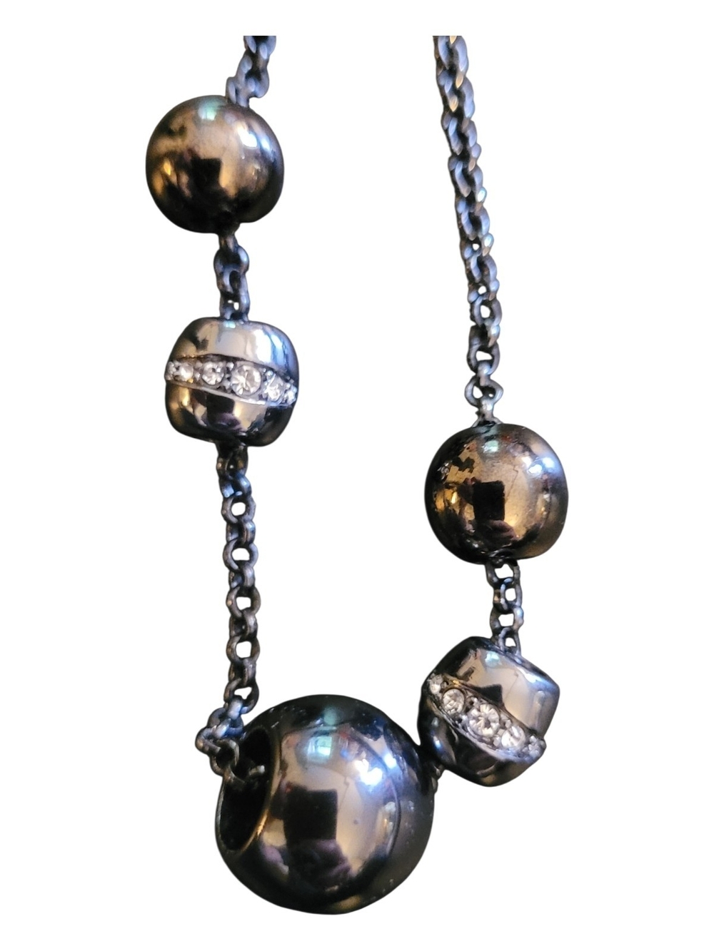 🥳4/$75!🥳 Rhodium Plated Necklace with Sparkling Crytal Accents